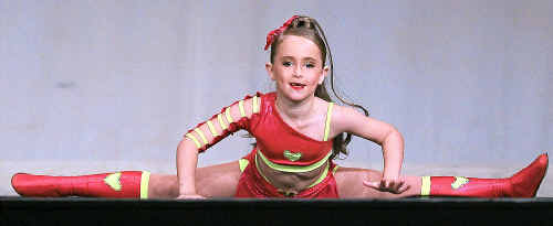 Six years and under jazz solo dance winner Hollie Harris.